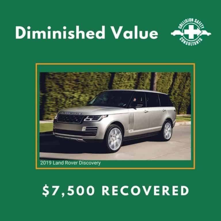 Diminished Value Claim Victory